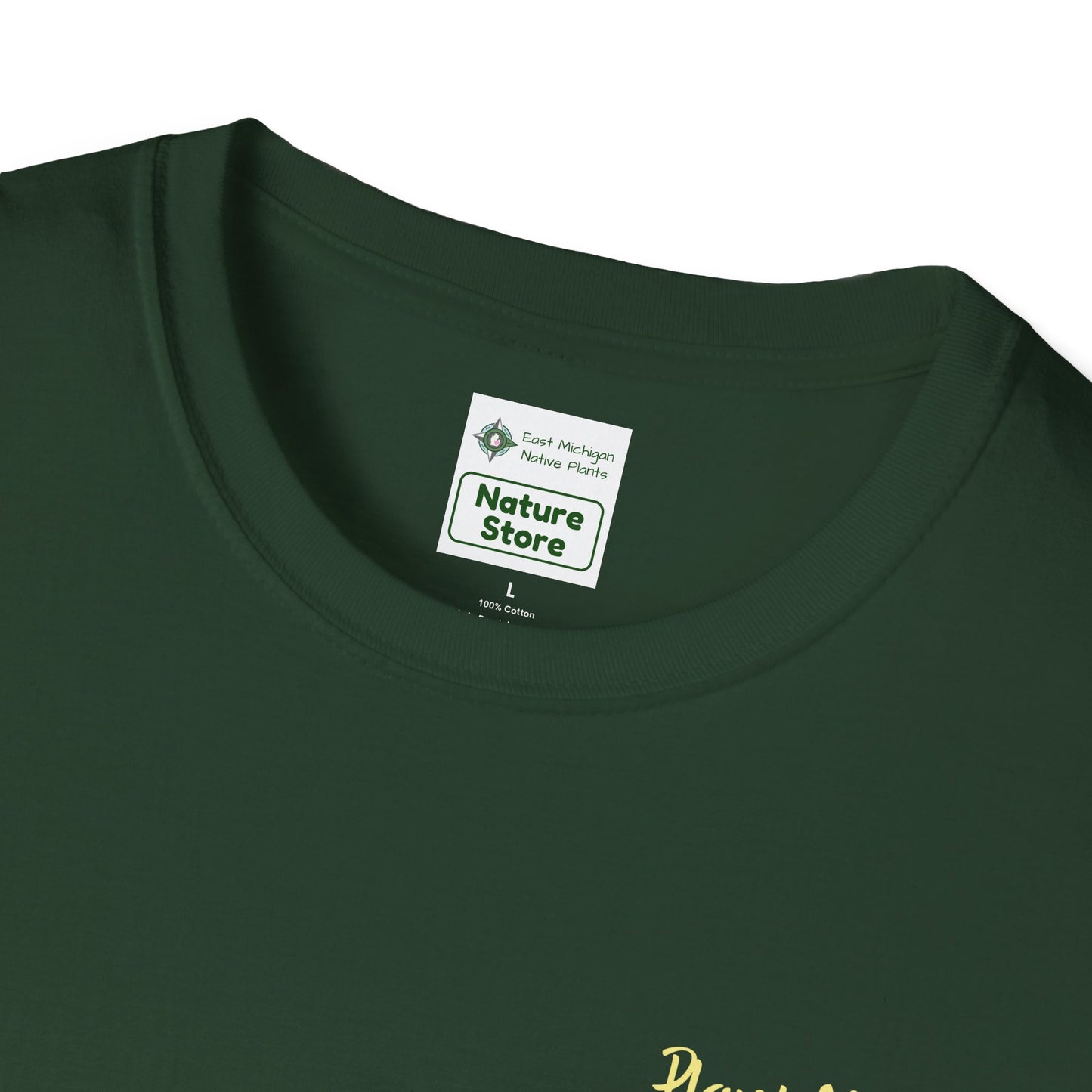 Unisex Softstyle T-Shirt I Love Native Plants, Asters (Back)