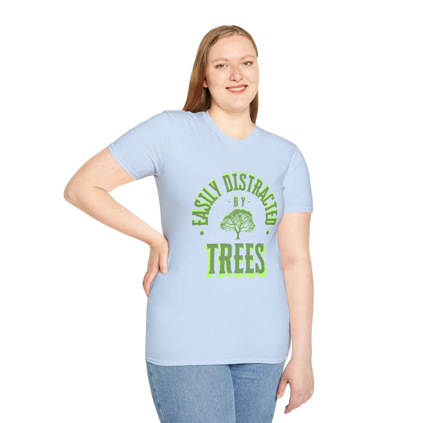 T-Shirt Unisex Softstyle, Distracted by Trees