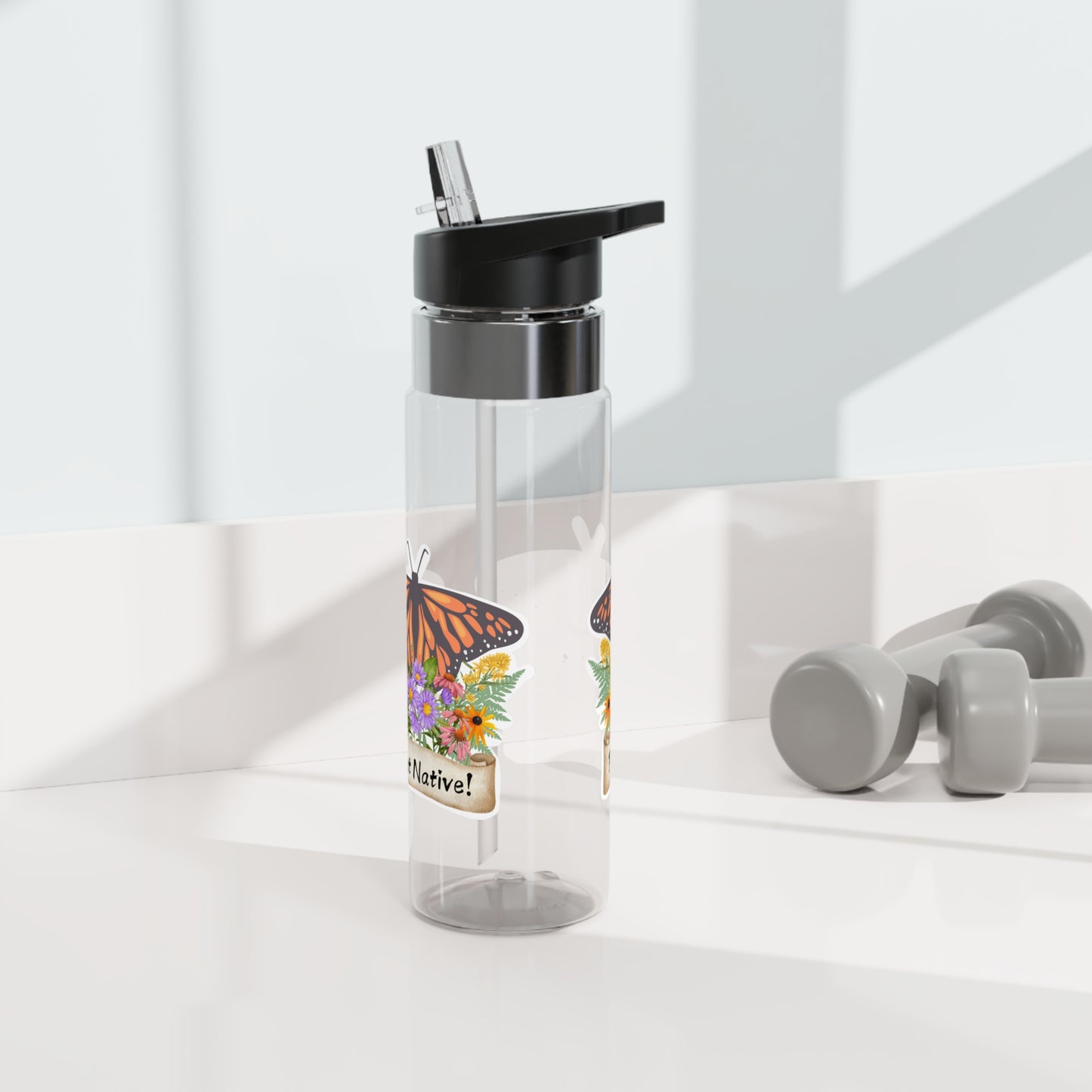 Sport Bottle, 20oz, Monarch Plant Native