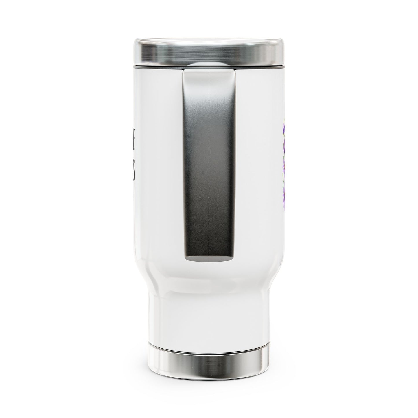 Stainless Steel Travel Mug, I Love Native Plants, Asters , 14oz