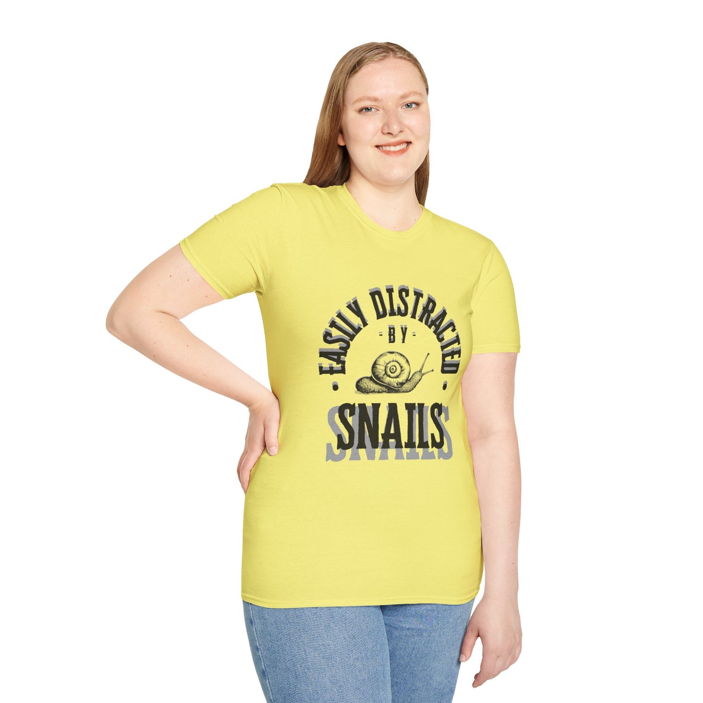 Unisex Softstyle T-Shirt, Distracted by Snails
