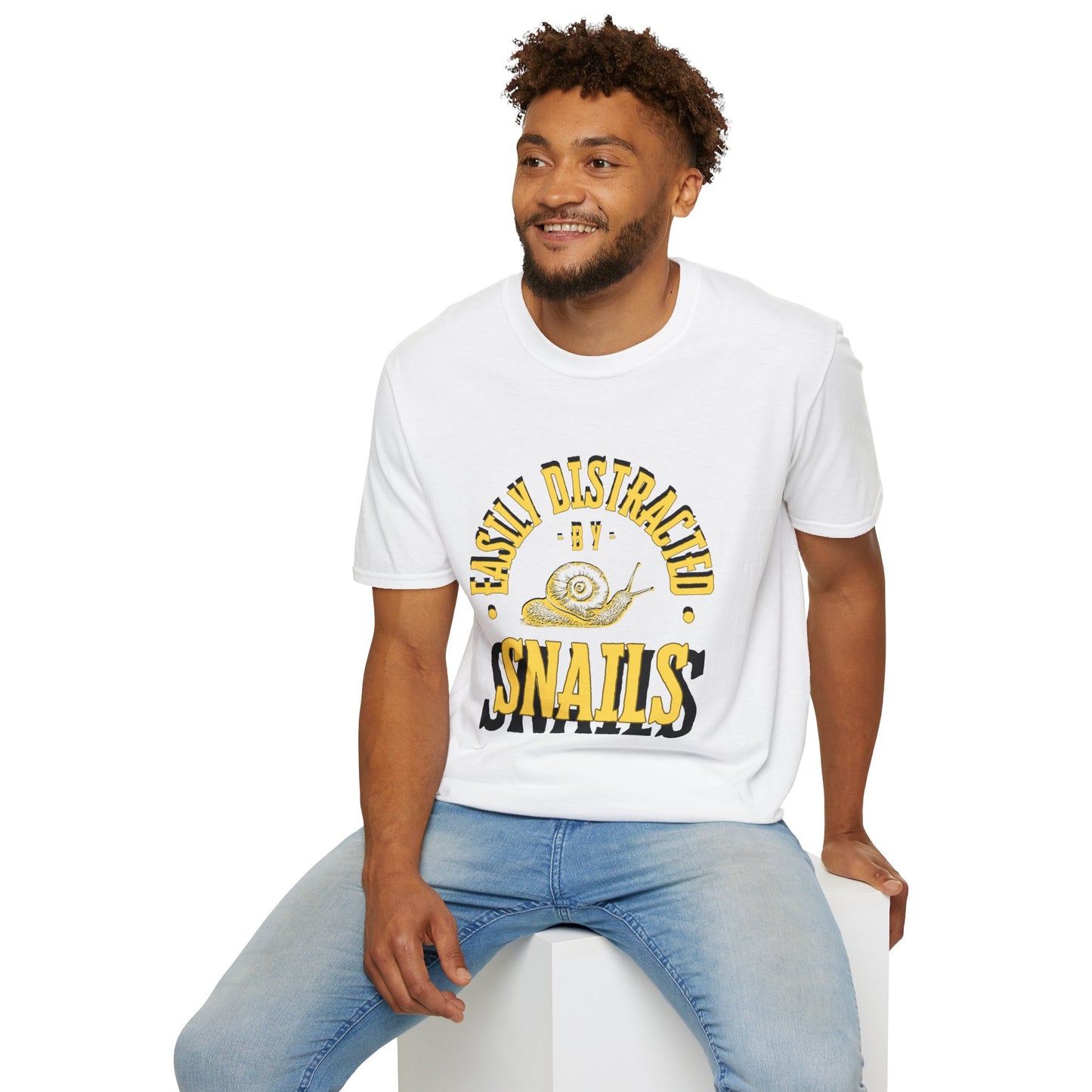Unisex Softstyle T-Shirt, Distracted by Snails