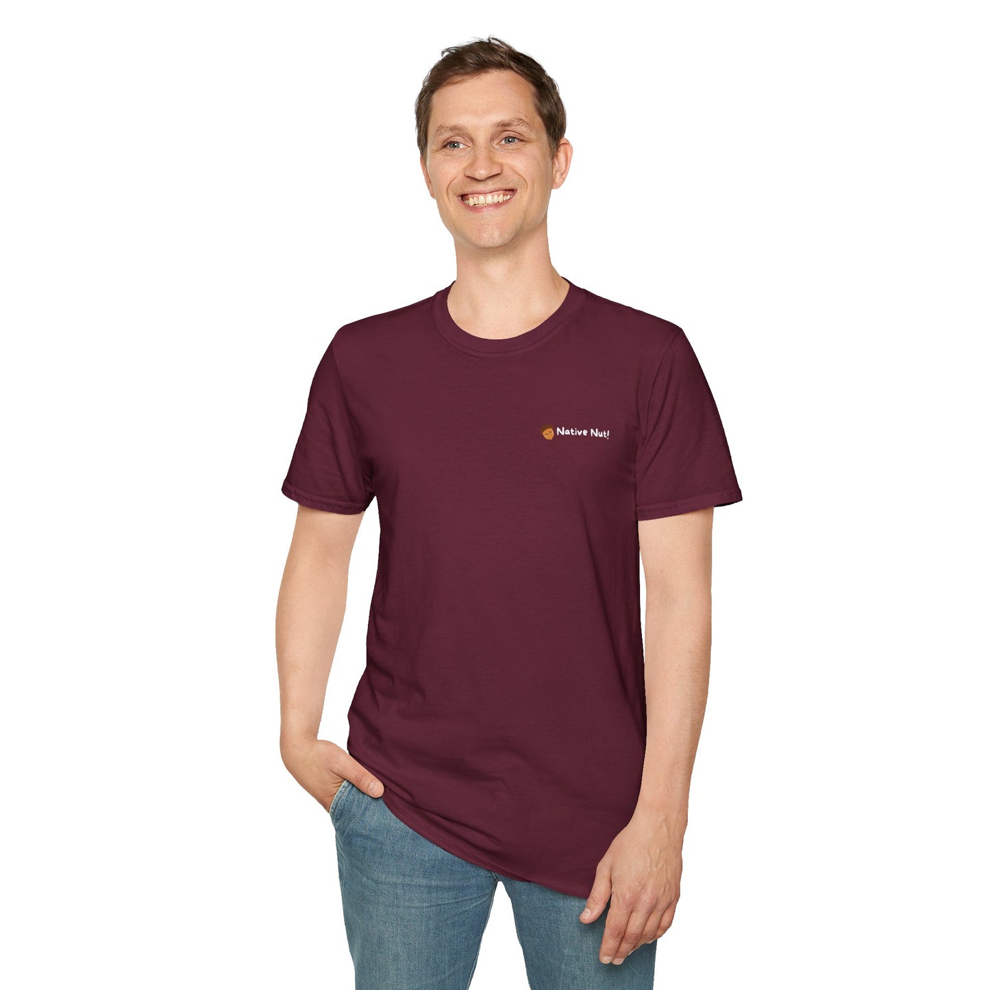 Unisex Softstyle T-Shirt, Native Nut! (Back)