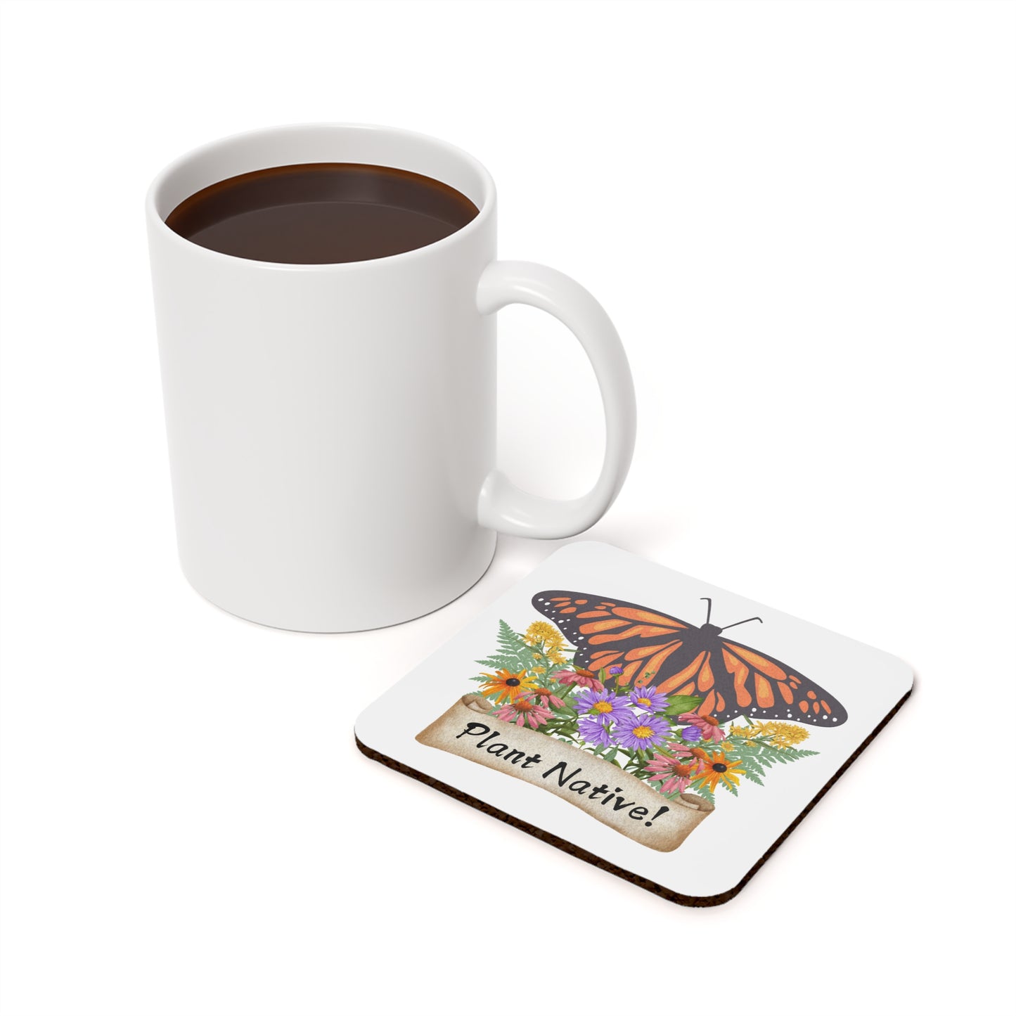 Coaster, Monarch Plant Native! (Square/Round)