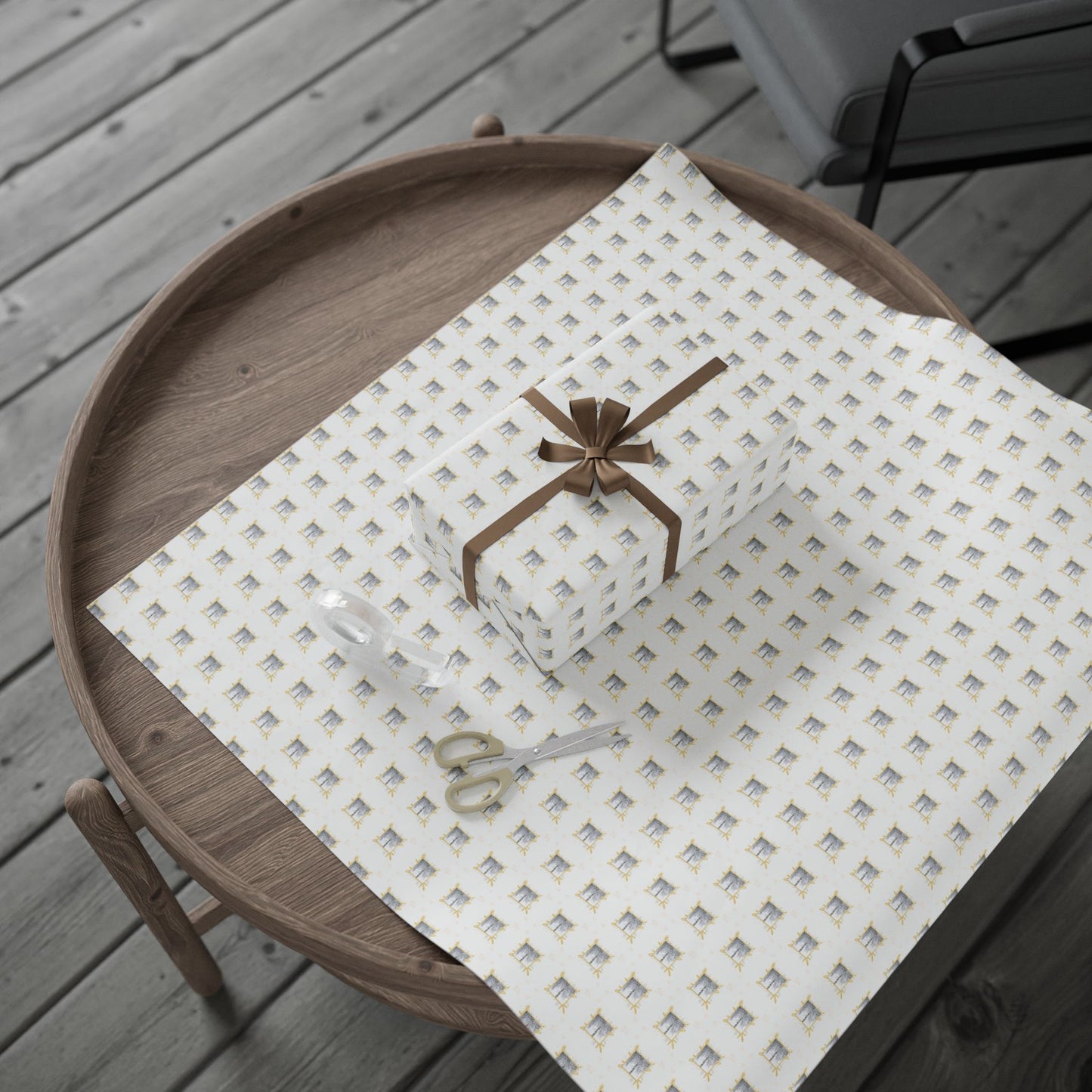 Wrapping Paper, Icy Birch - White