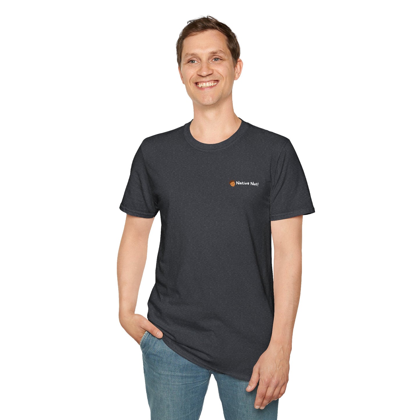 Unisex Softstyle T-Shirt, Native Nut! (Back)