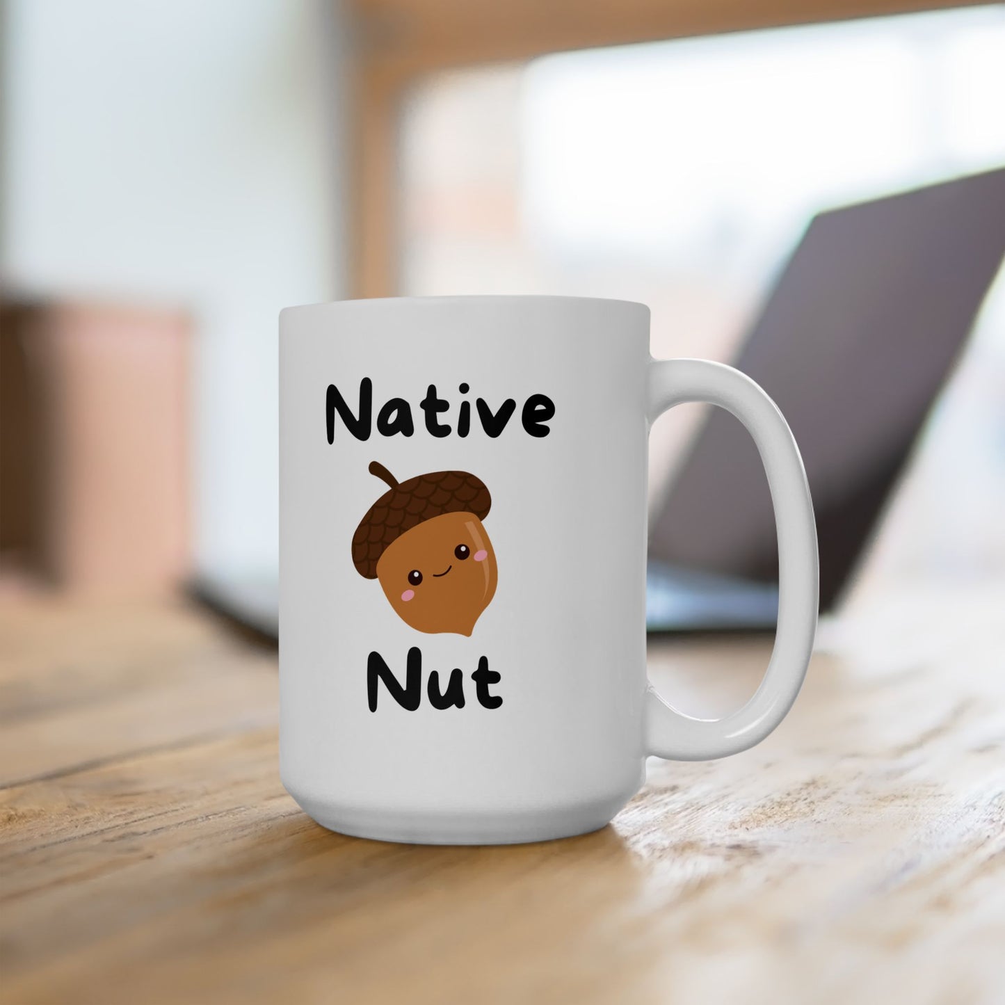 Ceramic Mug, (11oz, 15oz), Native Nut