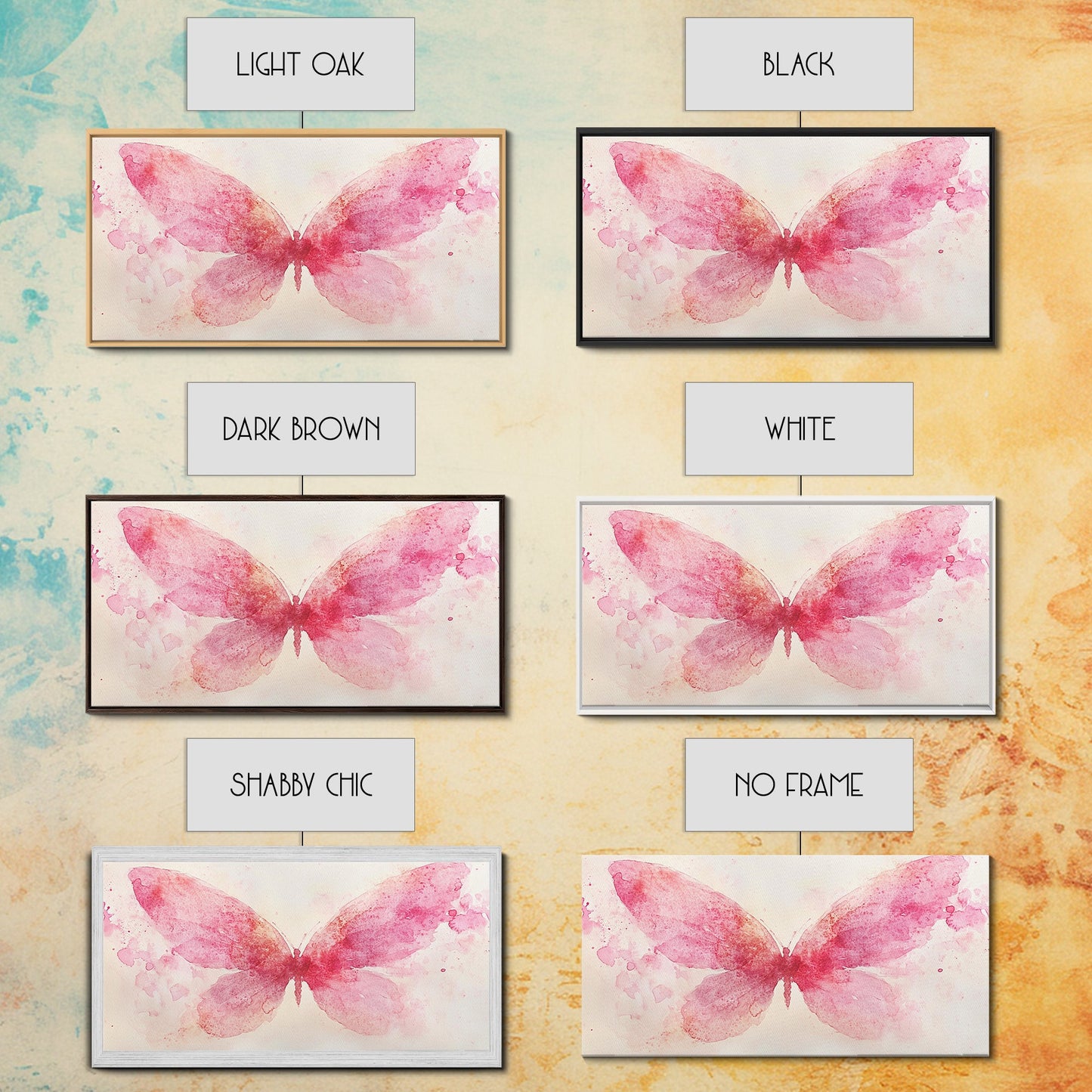 Pink Butterfly Canvas Print Whimsical Art Light Pink Wall Art Angel Art Prints Above Bed Wall Art Bedroom Decor Gift Idea