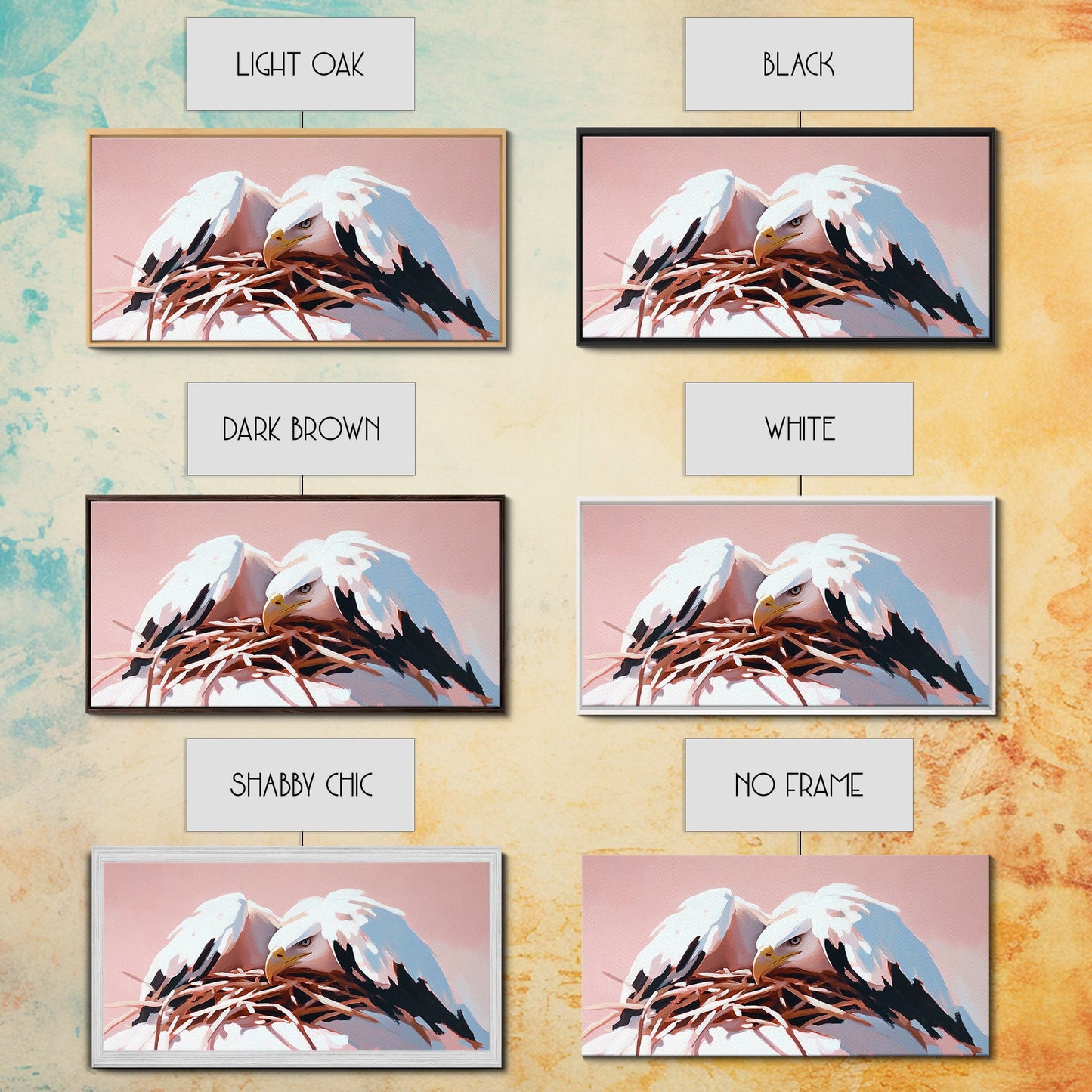 Bald Eagle, Wildlife Nest, Majestic Bird Art, American Symbol, Nature Aesthetic, Home Office Decor, Living Room Art, Framed Canvas Print