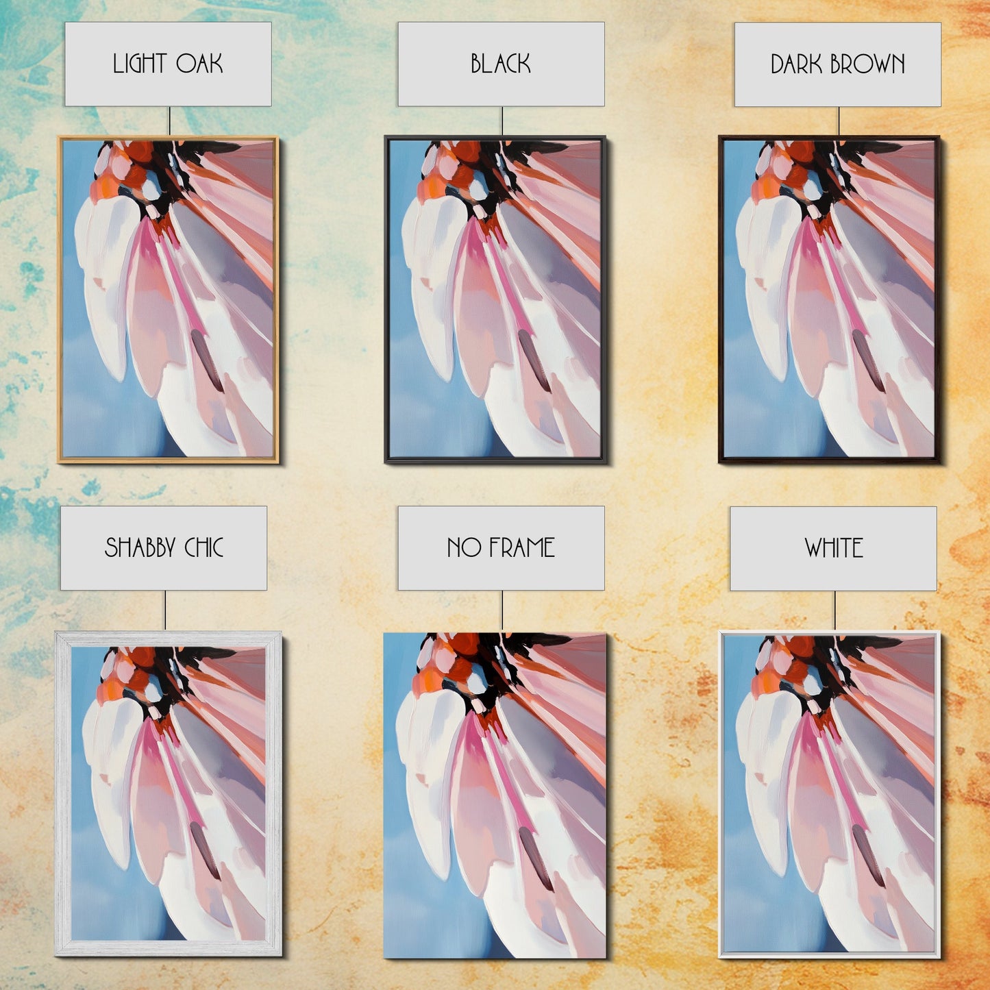 Butterfly Wing, Macro Art, Pastel Colors, Elegant Nature, Botanical Aesthetic, Canvas Print, Living Room Wall Art, Feminine Decor