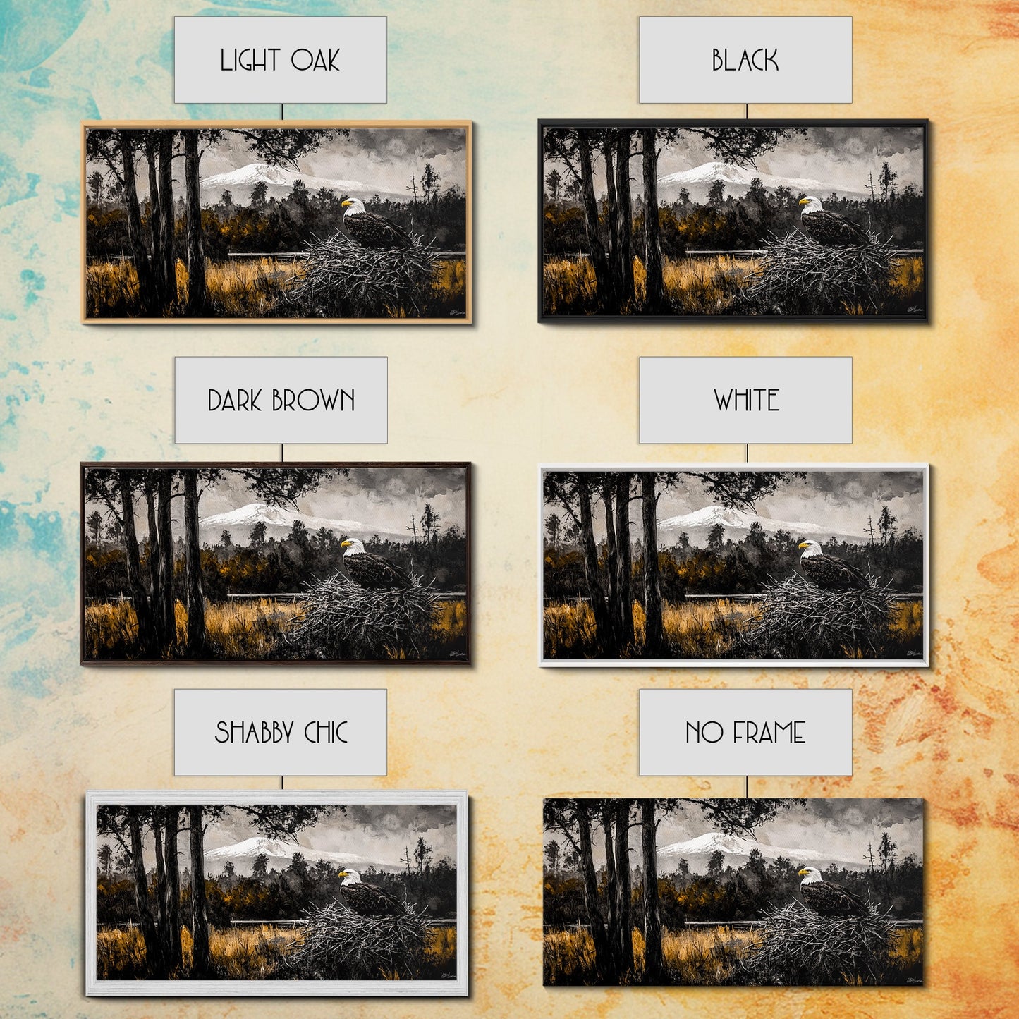 Majestic Bald Eagle, Wildlife Forest Art, American Patriot Decor, Nature Lover Wall Art, Cabin Artwork, Western Lodge Style, Canvas Print