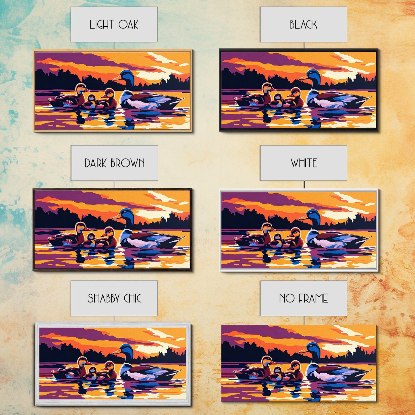 Mallard Ducks, bird art, waterfowl painting, coastal wall art, nature painting, marsh painting, original painting, canvas print