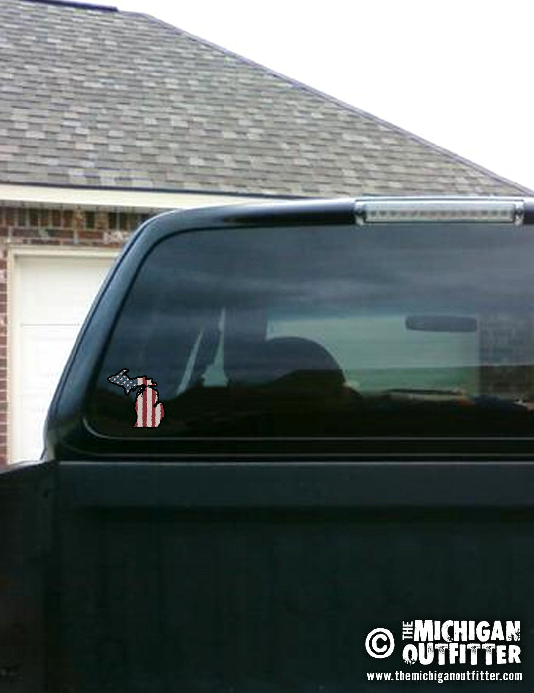 Old Glory - 4" Michigan Sticker