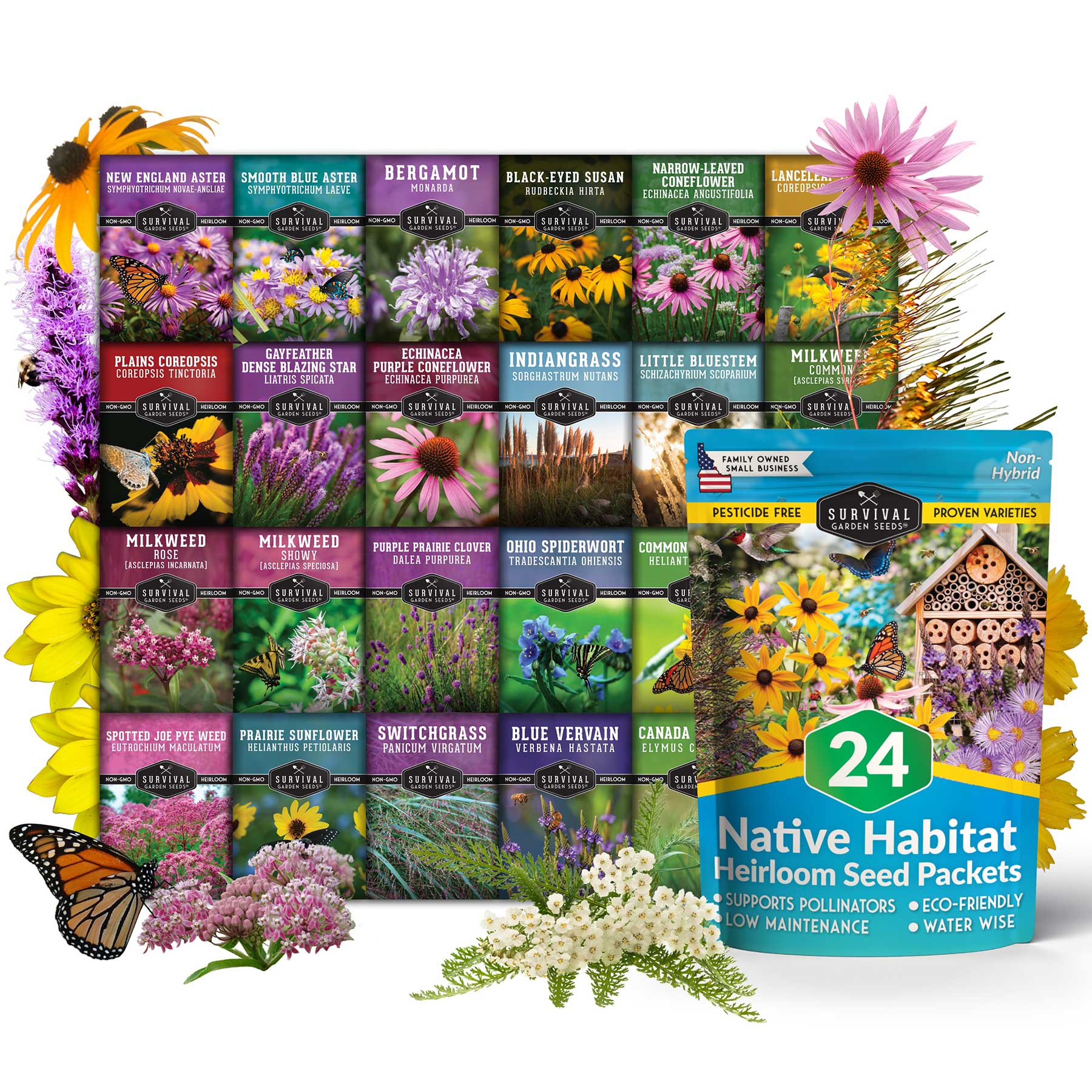 native wildflower seed Native Habitat Seed Collection – 24 Varieties