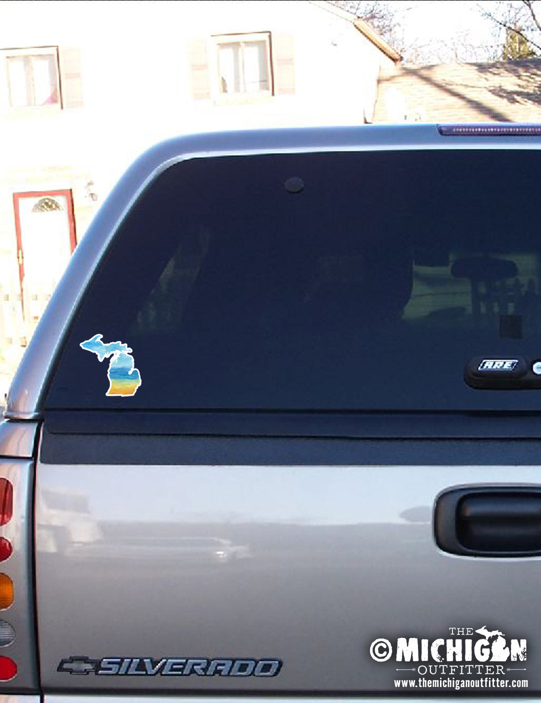 Watercolor Beach - 4" Michigan Sticker