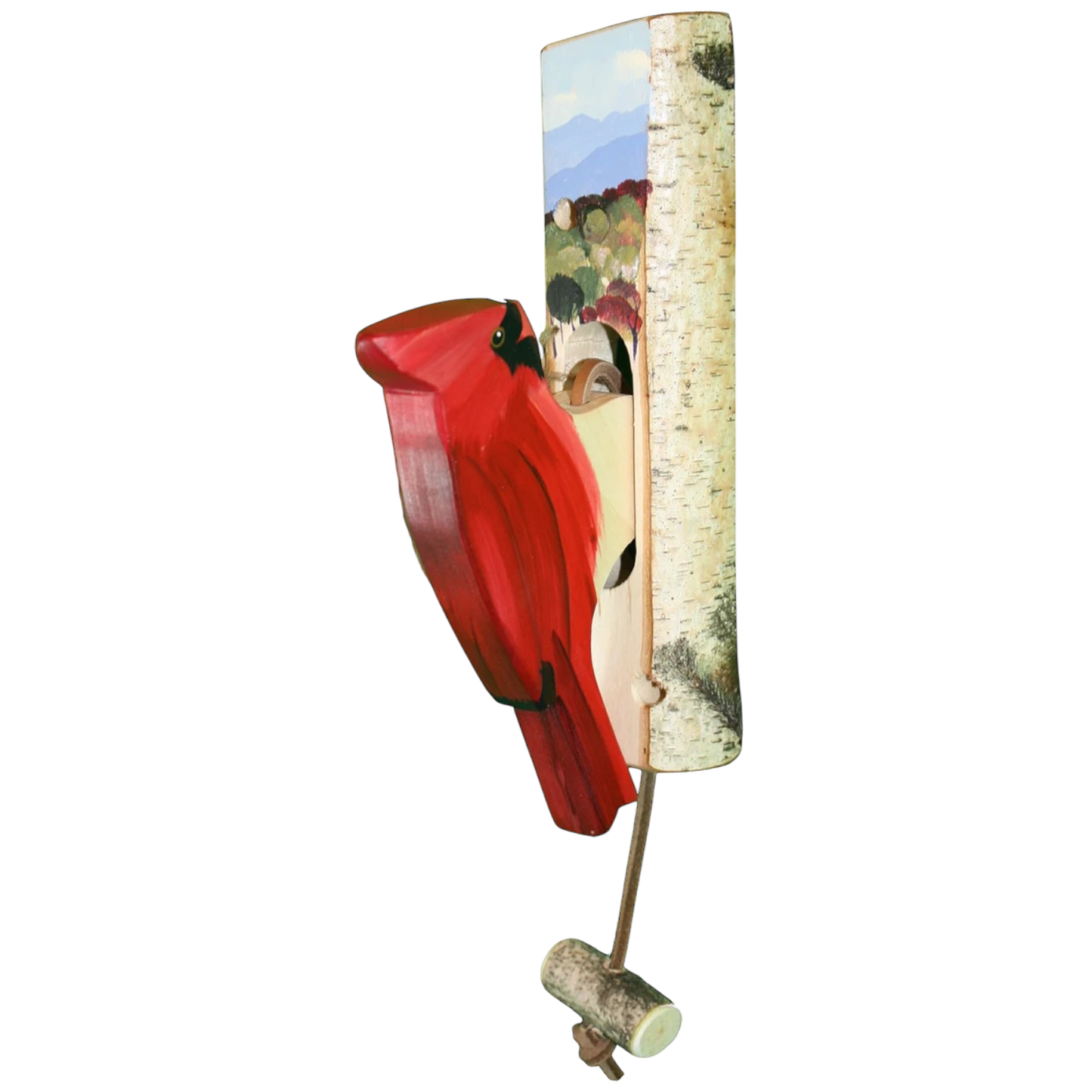 Wooden Bird Door Knockers - Cardinal