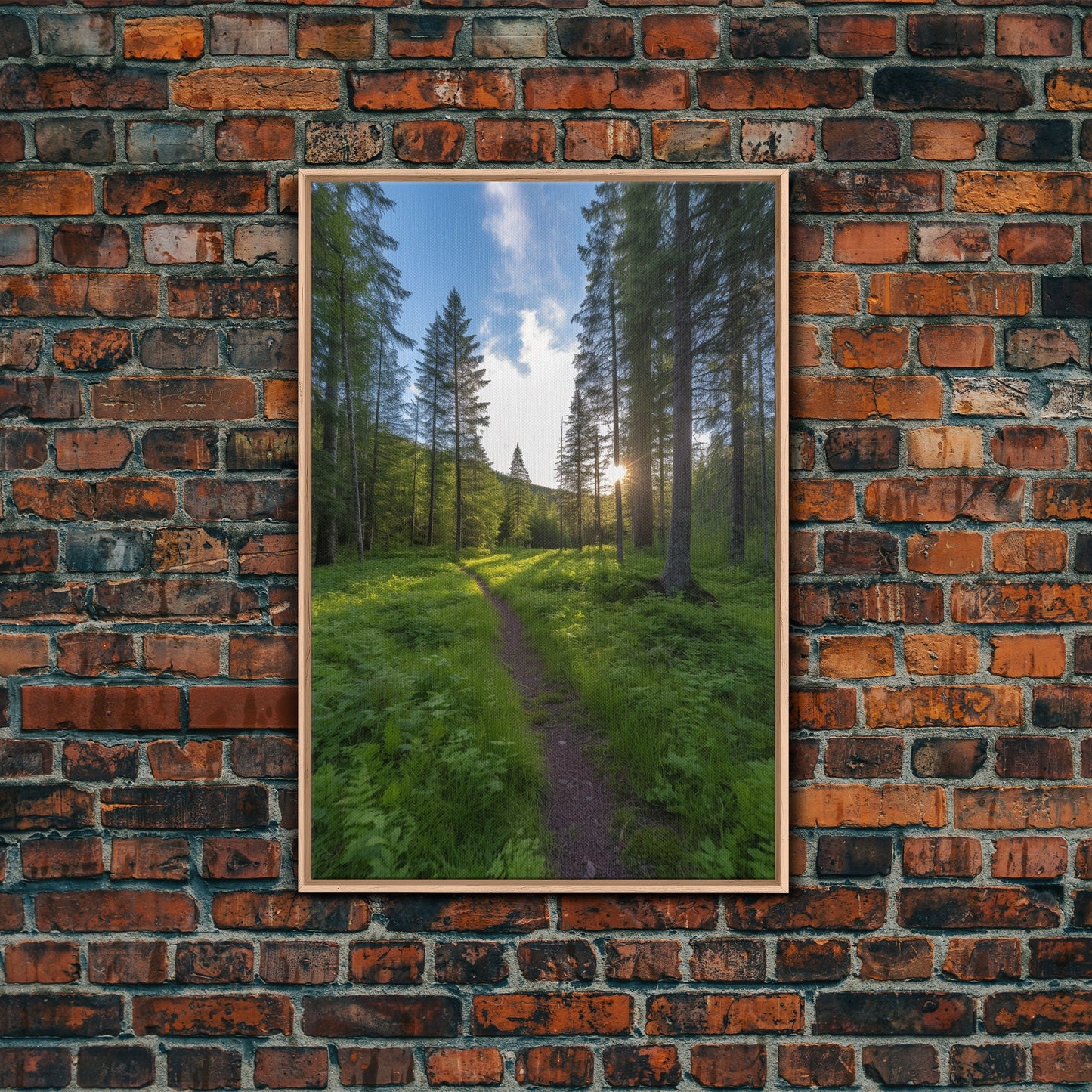 Trees Wall Art, Woods Path Wall Decor, Nature Art Print, Photography Print, Wall Decor, Canvas Print, Wall Art, Framed Canvas