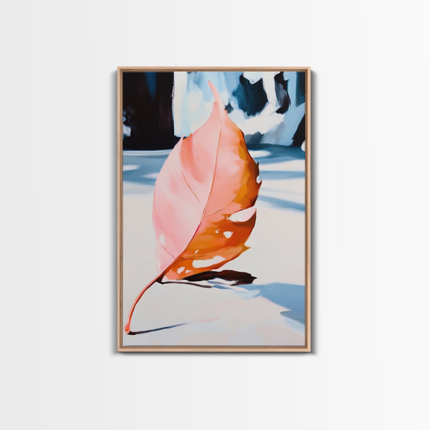 Autumn Leaf, Seasonal Art, Nature Wall Decor, Canvas Print, Fall Home Decor, Minimalist Artwork, Botanical Art, Bedroom Wall Art