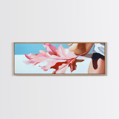 Autumn Leaf, Feminine Hand, Fall Tones, Framed Canvas Print, Cozy Wall Art, Minimalist Fall Decor, Neutral Aesthetic, Boho Art