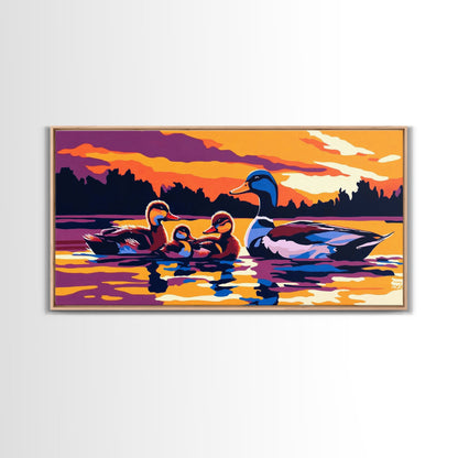 Mallard Ducks, bird art, waterfowl painting, coastal wall art, nature painting, marsh painting, original painting, canvas print