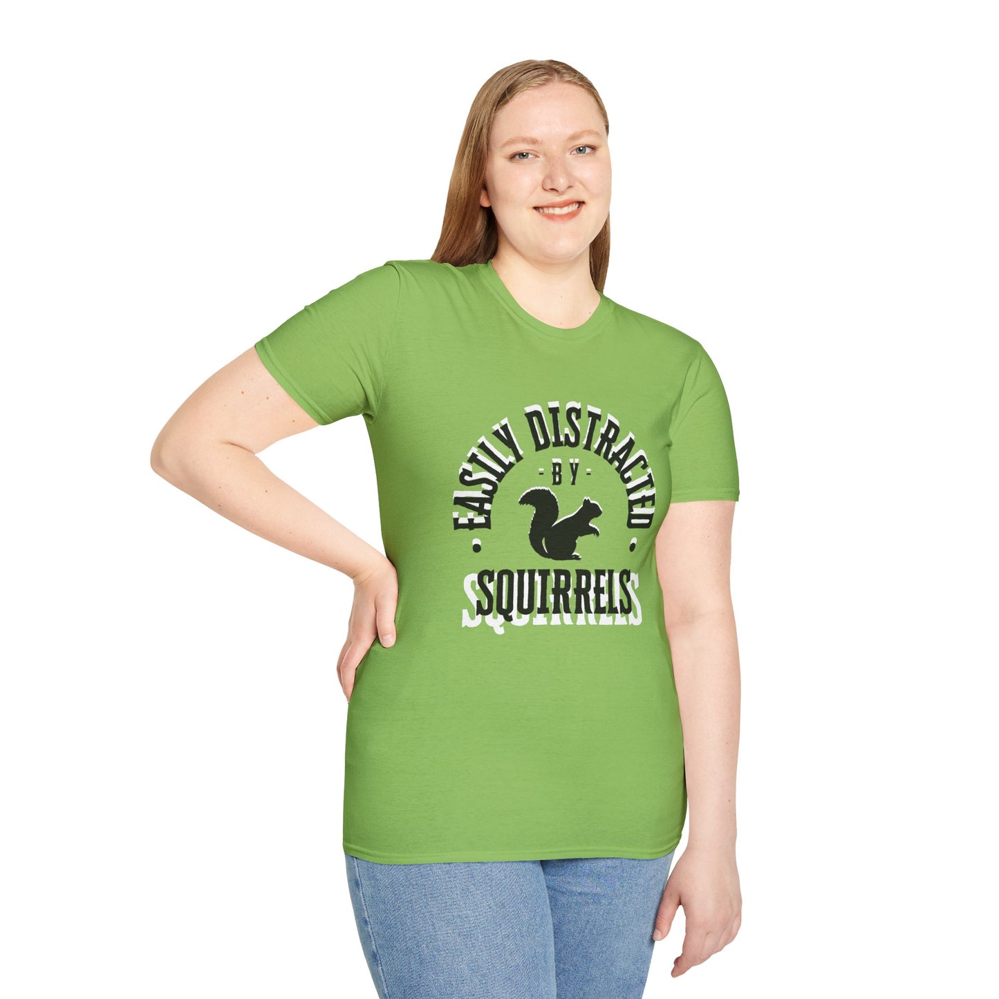Unisex Softstyle T-Shirt, Distracted by Squirrels