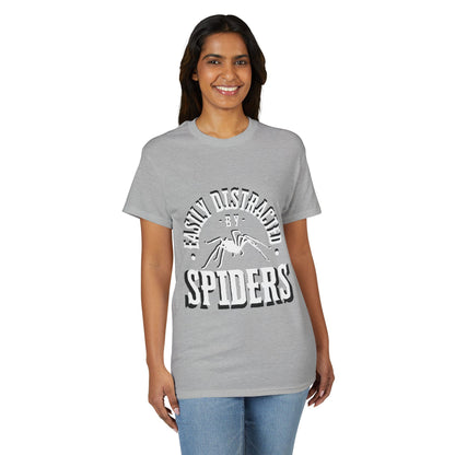 Dry Blend Moisture Wicking Tee "Distracted By Spiders" plus EMNP Logo