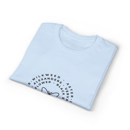 Dry Blend Moisture Wicking Tee Native Plants & Butterfly w/EMNP Logo