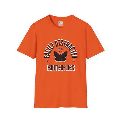 Easily Distracted By Butterflies Soft-Style T-Shirt