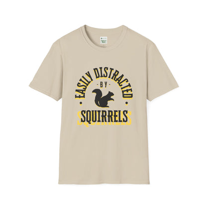 Unisex Softstyle T-Shirt, Distracted by Squirrels