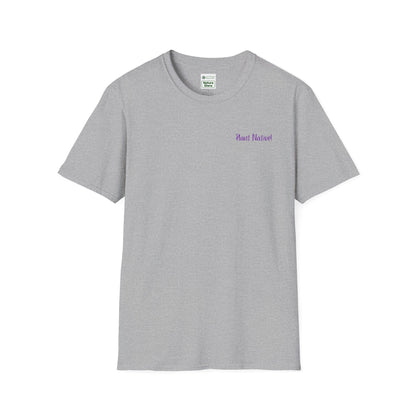Unisex Softstyle T-Shirt I Love Native Plants, Asters (Back)