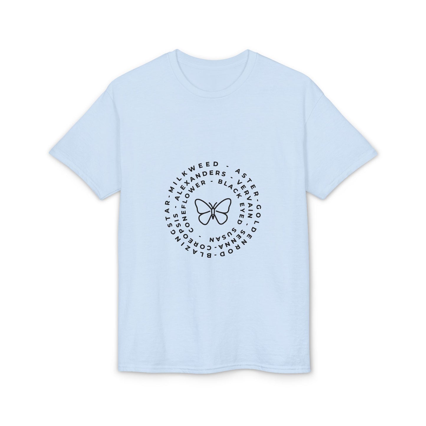 Dry Blend Moisture Wicking Tee Native Plants & Butterfly w/EMNP Logo