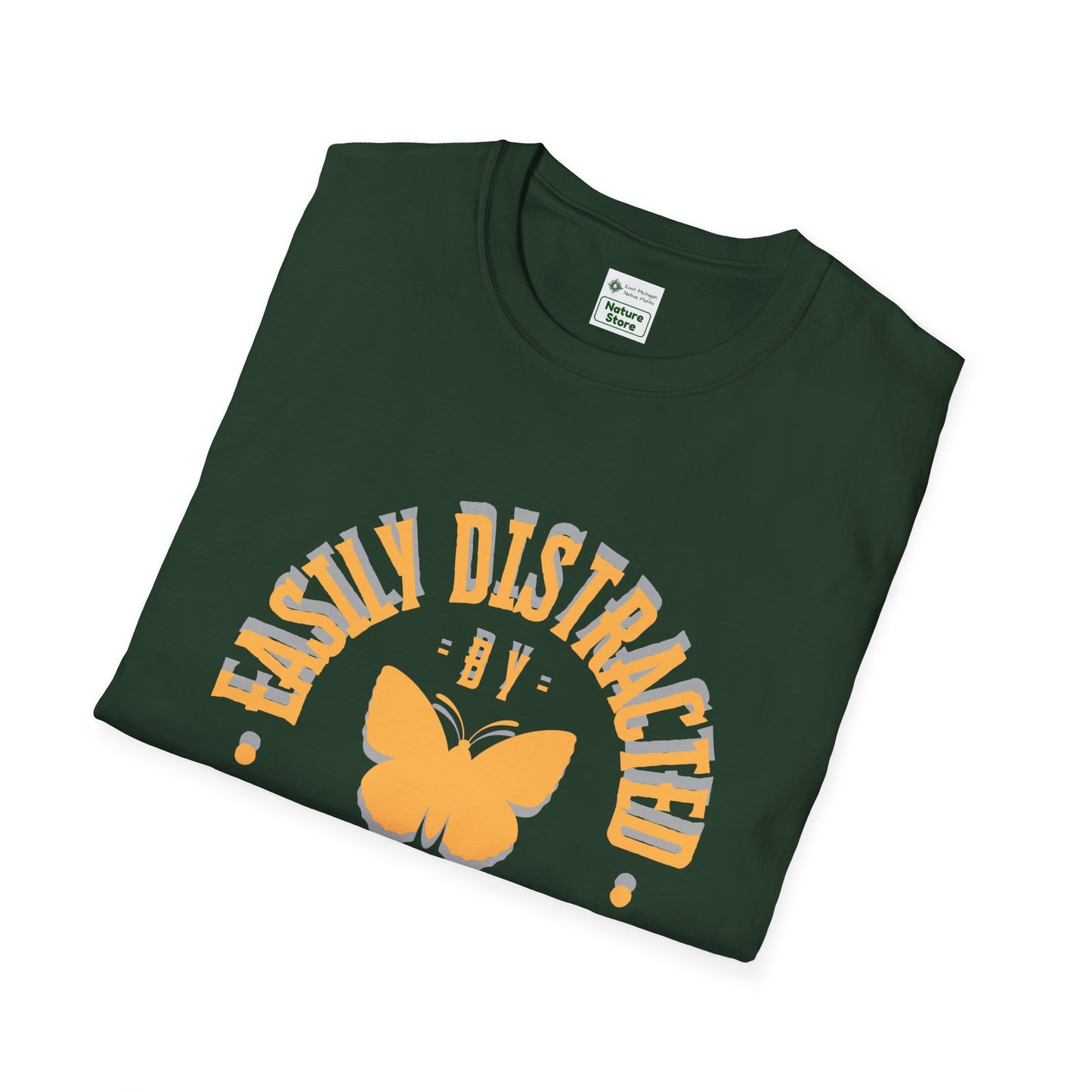 Easily Distracted By Butterflies Soft-Style T-Shirt