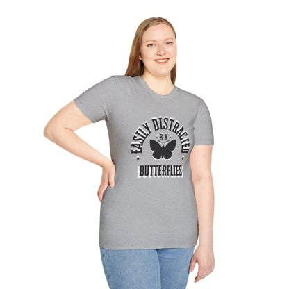 Easily Distracted By Butterflies Soft-Style T-Shirt