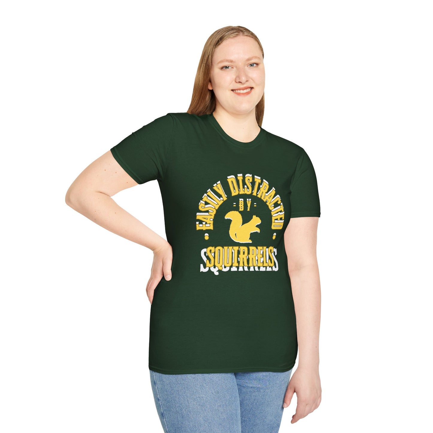 Unisex Softstyle T-Shirt, Distracted by Squirrels