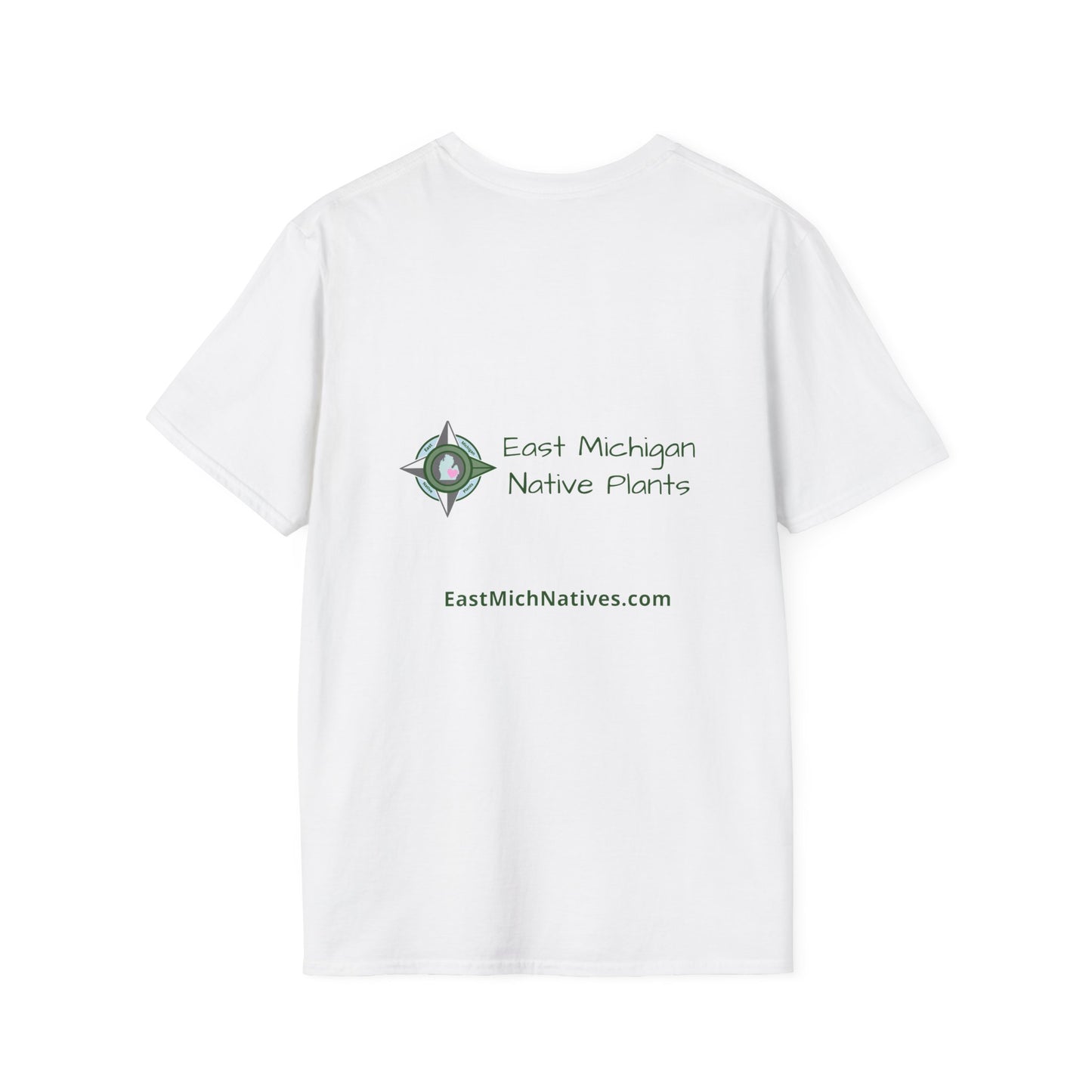 T-Shirt Unisex Softstyle, Native Plants & Butterflies w/EMNP logo
