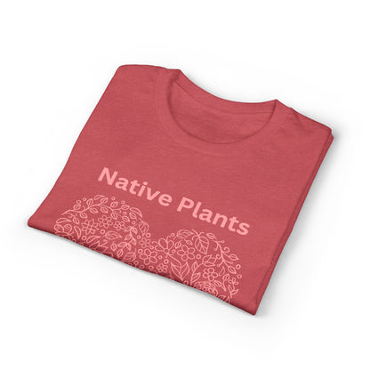 Dry Blend Moisture Wicking Tee Native Plants Make Life Better w/EMNP Logo on back