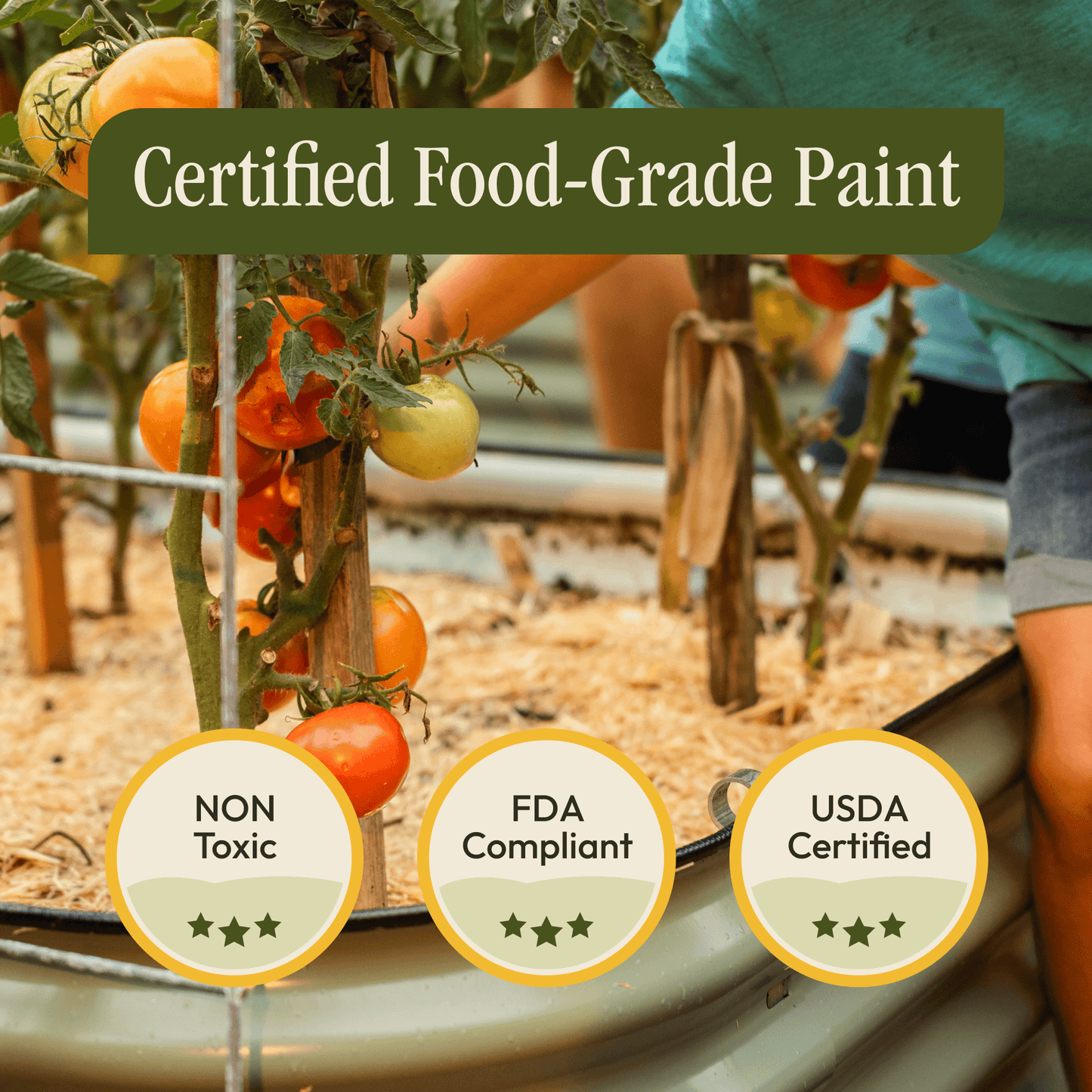 17" Tall 6 In 1 "No Tools Needed" Metal Raised Garden Bed Kit