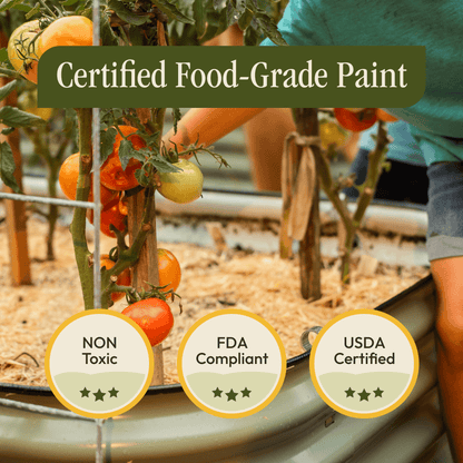 17" Tall 6 In 1 "No Tools Needed" Metal Raised Garden Bed Kit