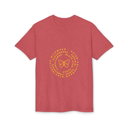 Dry Blend Moisture Wicking Tee Native Plants & Butterfly w/EMNP Logo