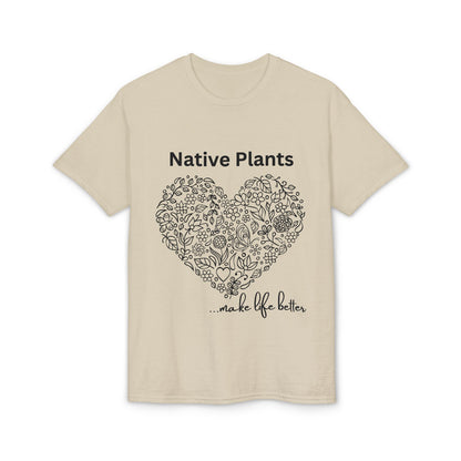Dry Blend Moisture Wicking Tee Native Plants Make Life Better w/EMNP Logo on back