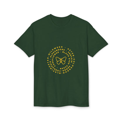 Dry Blend Moisture Wicking Tee Native Plants & Butterfly w/EMNP Logo