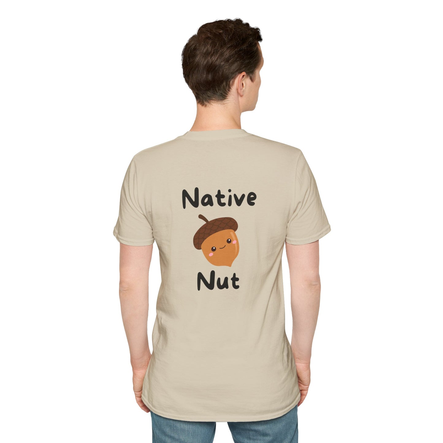 Unisex Softstyle T-Shirt, Native Nut! (Back)