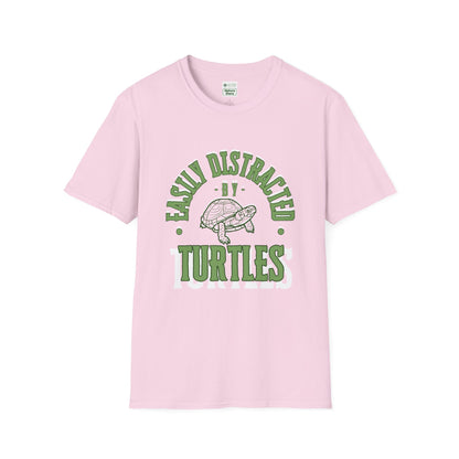 Unisex Softstyle T-Shirt, Distracted by Turtles