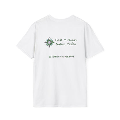 T-Shirt Unisex Softstyle, Native Plants & Butterflies w/EMNP logo
