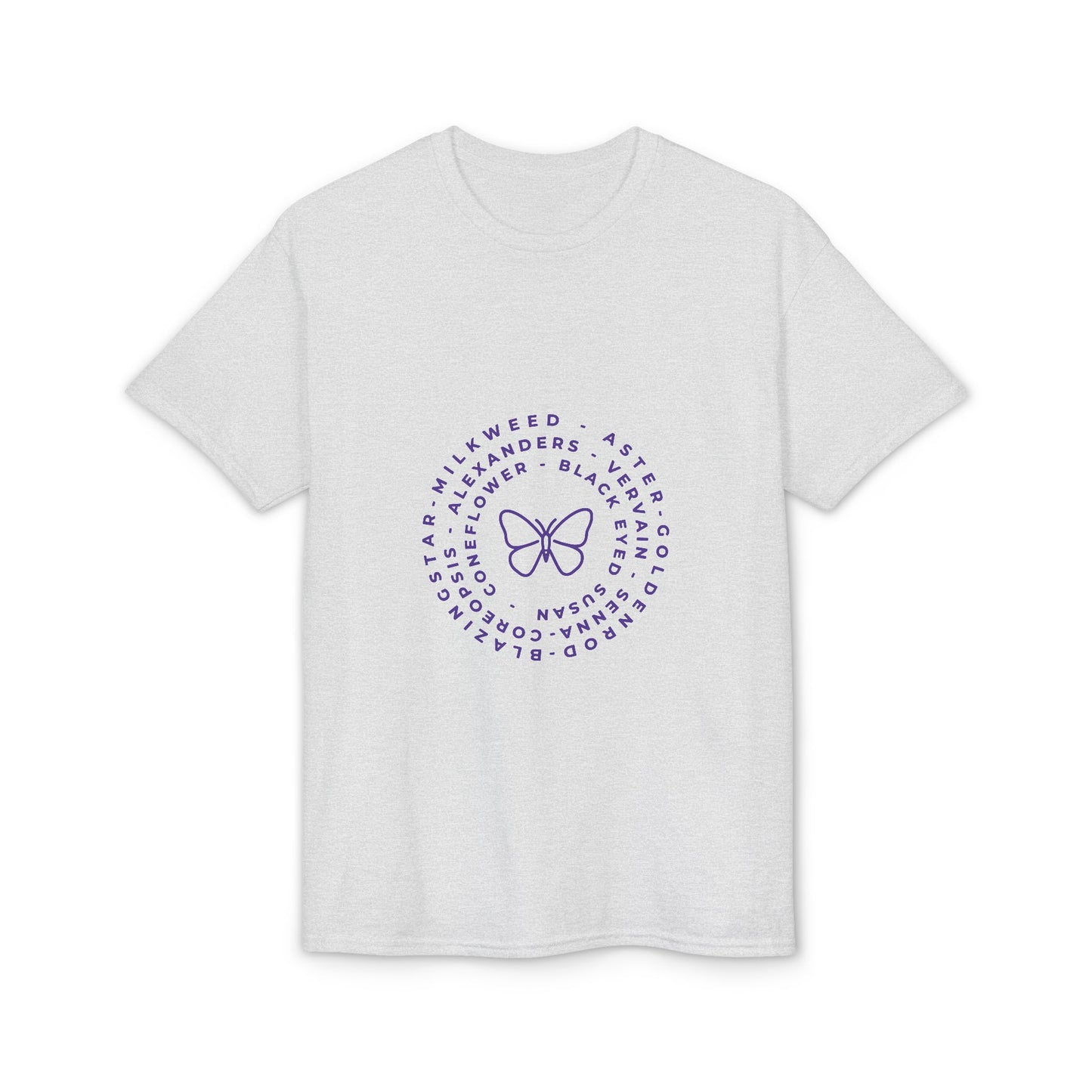 Dry Blend Moisture Wicking Tee Native Plants & Butterfly w/EMNP Logo
