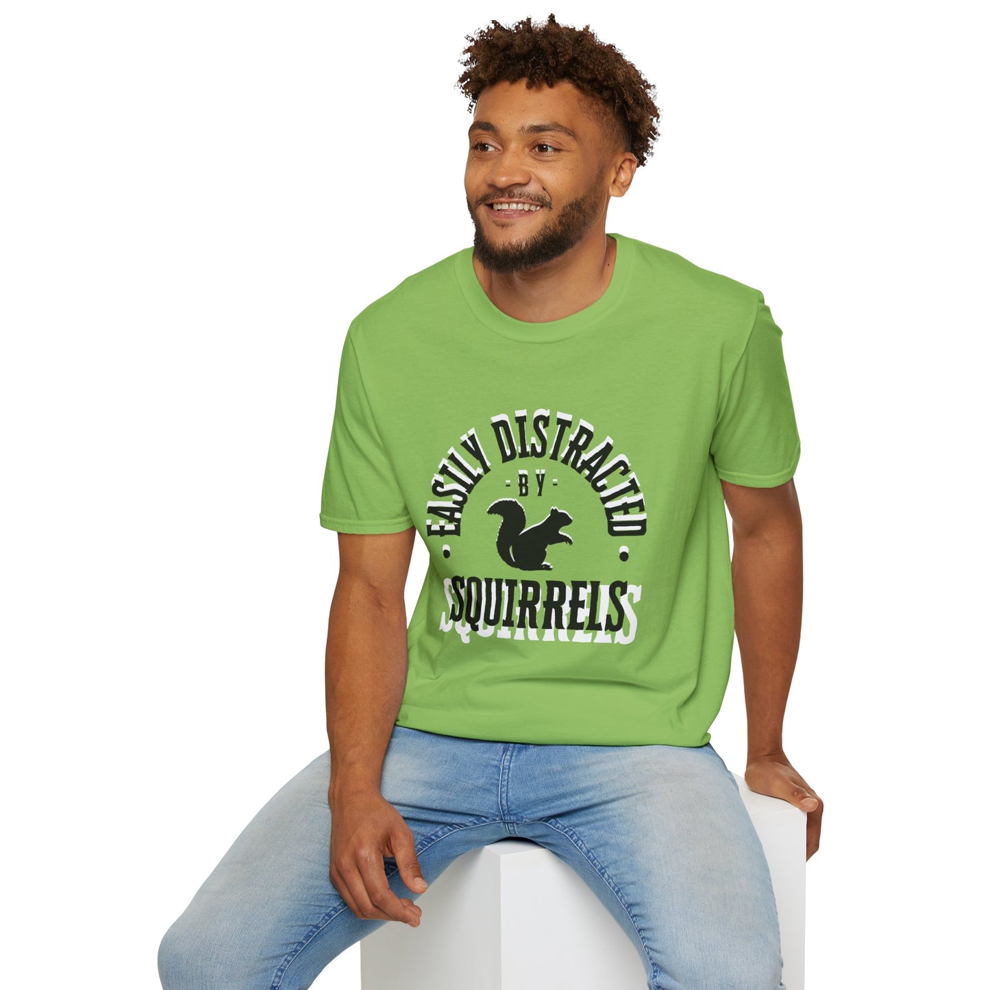 Unisex Softstyle T-Shirt, Distracted by Squirrels