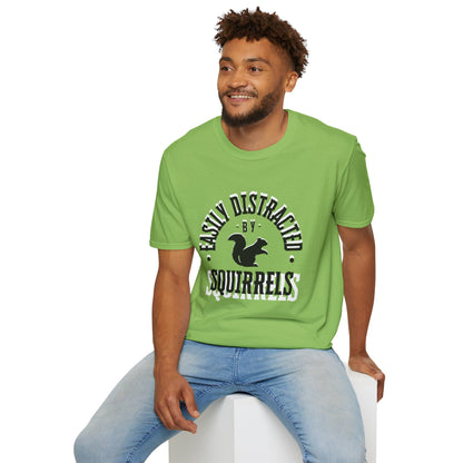 Unisex Softstyle T-Shirt, Distracted by Squirrels