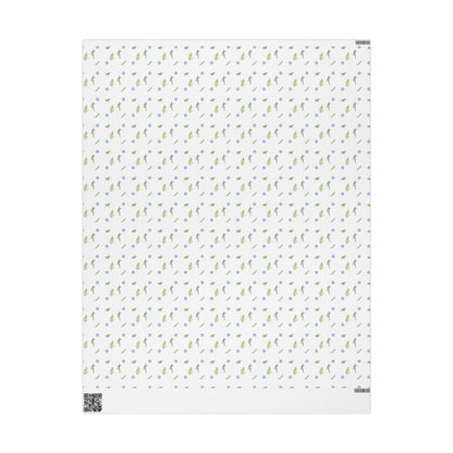 Wrapping Paper, Juniper Berry - White