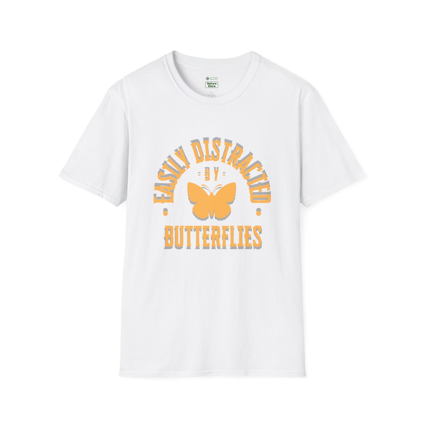 Easily Distracted By Butterflies Soft-Style T-Shirt
