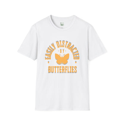 Easily Distracted By Butterflies Soft-Style T-Shirt
